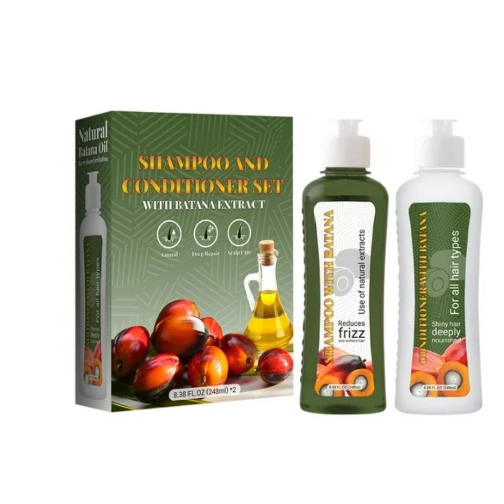 Shampoo and Conditioner Set with Batana Extract